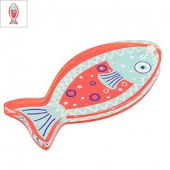 Πλέξι Ακρυλικό Μοτίφ Ψάρι 45x21mm - Διαφανές/ Πορτοκαλί/ Γαλάζιο/ Multi ΚΩΔ:71460917.001-NG