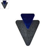 Ξύλινο με Πλέξι Ακρυλικό Τρίγωνο 52x68mm - Μπλε Καθρέπτης/Μαύρο ΚΩΔ:76710194.001-NG