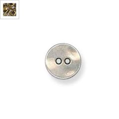 Μεταλλικό Ζάμακ Χυτό Μοτίφ Κουμπί 15mm - Μπρονζέ Αντικέ ΚΩΔ:78411035.028-NG