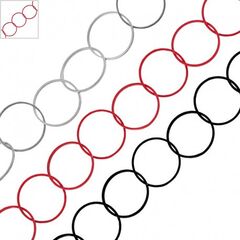 Μεταλλική Ορειχάλκινη (Μπρούτζινη) Αλυσίδα Στρογγυλή 20mm - Κόκκινο Ματ ΚΩΔ:60020041.043-NG