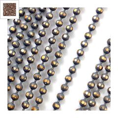 Μεταλλική Μπρούτζινη Αλυσίδα Καζανάκι Διαμαντοκοπή 3.2mm - Σοκολατί ΚΩΔ:60020095.050-NG