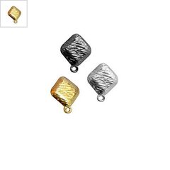 Μεταλλικό Ζάμακ Χυτό Σκουλαρίκι Ρόμβος με Κρικάκι 14mm - Χρυσό ΚΩΔ:78520024.122-NG