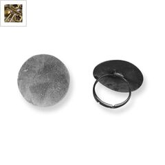 Μεταλλικό Μπρούτζινο Δαχτυλίδι με Στρογγυλή Βάση 25mm - Μπρονζέ Αντικέ ΚΩΔ:78050776.028-NG