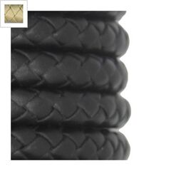 Συνθετικό Δερμάτινο Κορδόνι Στρογγυλό Πλεκτό 10mm - Μπεζ Σκούρο ΚΩΔ:77020074.041-NG