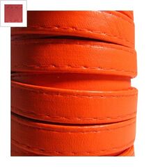 Συνθετικό Δερμάτινο Κορδόνι Πλακέ με Ραφή 10mm (5μέτρα) - Κόκκινο ΚΩΔ:77020115.002-NG