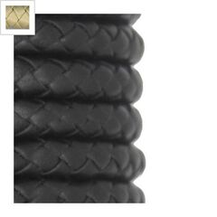 Συνθετικό Δερμάτινο Κορδόνι Στρογγυλό Πλεκτό 8mm - Μπεζ Σκούρο ΚΩΔ:77020073.041-NG