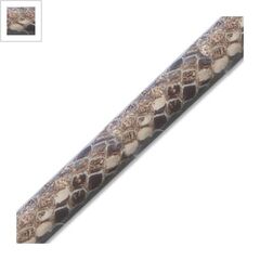 Συνθετικό Κορδόνι Φίδι Regaliz 10x6mm - Λευκό ΚΩΔ:77020095.002-NG