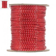 Κορδόνι Πολυεστερικό Στρογγυλό 1mm (~50μέτρα/καρούλι) - Κόκκινο/Άσπρο ΚΩΔ:77020245.002-NG