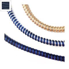 Κορδόνι Στριφτό Στρογγυλό με Αλυσίδα 4mm - Μπλε/Μαύρο ΚΩΔ:77040065.005-NG