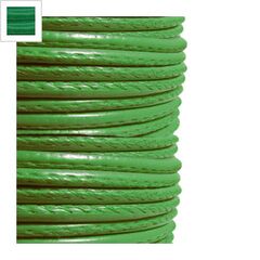 Συνθετικό Δερμάτινο Κορδόνι Στρογγυλό με Ραφή 3mm - Πράσινο ΚΩΔ:77020079.011-NG