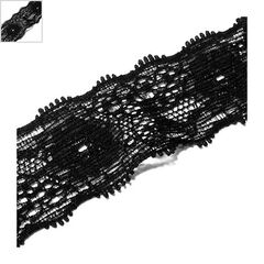 Δαντέλα Σατέν Ελαστική 26mm - Μαύρο ΚΩΔ:77090175.002-NG