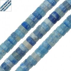 Ημιπολύτιμη Πέτρα Αβεντουρίνης Ροδέλα 6/3mm (~121τμχ) (Ø1mm) - Μπλε Ανοιχτό/ Μπλε/ Γκρι ΚΩΔ:72000312.002-NG