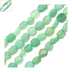 Ημιπολύτιμη Πέτρα Αβεντουρίνης Χάντρα 6x9mm (Ø1mm) (59τμχ) - Πράσινο Ανοιχτό ΚΩΔ:72000314.002-NG
