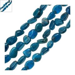 Ημιπολύτιμη Πέτρα Απατίτης Χάντρα 6x9mm (Ø1mm) (69τμχ) - Μπλε ΚΩΔ:72000314.011-NG