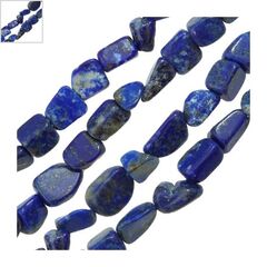 Ημιπολύτιμη Πέτρα Λάπις Χάντρα 6x9mm (Ø1mm) (64τμχ) - Μπλε ΚΩΔ:72000314.013-NG