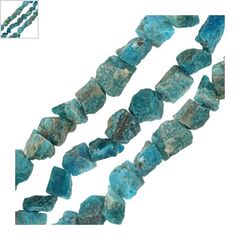 Ημιπολύτιμη Πέτρα Φλουορίτης Χάντρα 7x11mm (43τμχ) (Ø1.2mm) - Μπλε/ Πράσινο/ Άσπρο ΚΩΔ:72000315.003-NG