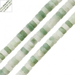 Νεφρίτης Ροδέλα 4/2mm (~150τμχ) (Ø0.5mm) - Πράσινο Ανοιχτό/ Άσπρο ΚΩΔ:72000316.006-NG