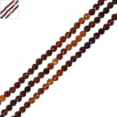Ημιπολύτιμη Πέτρα Χάντρα Πολυεδρική ~4.25mm (Ø0.5mm) ~95τμχ - Πορτοκαλί Garnet/ Καφέ/ Καφέ Σκούρο/ Multi ΚΩΔ:72000318.006-NG
