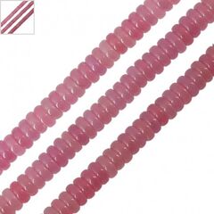 Ημιπολύτιμη Πέτρα Νεφρίτης Ροδέλα 4/2mm (Ø0.5mm) (~180τμχ) - Ροζ ΚΩΔ:72000323.011-NG