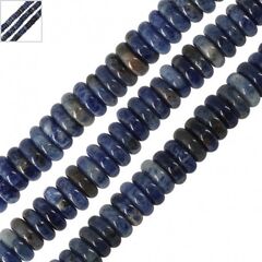 Ημιπολύτιμη Πέτρα Σοδαλίτης Ροδέλα 6/2mm (Ø0.5mm) (~165τμχ) - Μπλε/ Άσπρο/ Γαλάζιο/ Γκρι ΚΩΔ:72000324.004-NG
