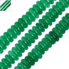 Ημιπολύτιμη Πέτρα Νεφρίτης Ροδέλα 6/2mm (Ø0.5mm) (~165τμχ) - Πράσινο ΚΩΔ:72000324.012-NG