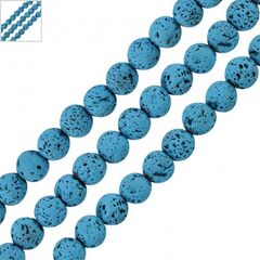 Λάβα Χάντρα Στρογγυλή Γαλάζιο (~4mm) (Ø~0.4mm) (~92τμχ) - Γαλάζιο ΚΩΔ:72212056.014-NG