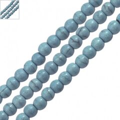 Ημιπολύτιμη Πέτρα Χαολίτης Χάντρα Στρογγυλή 2.3mm (~194τμχ) - Μπλε Παστέλ ΚΩΔ:72239002.002-NG