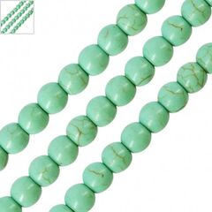 Ημιπολύτιμη Πέτρα Χαολίτης Χάντρα 6mm (Ø0.5mm) (~68τμχ) - Πράσινο ΚΩΔ:72239004.006-NG