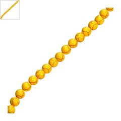 Ημιπολύτιμη Πέτρα Χαολίτης Χάντρα 10 mm (~40τμχ/κορδόνι) - Κίτρινο ΚΩΔ:72239009.010-NG