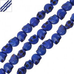 Χαολίτης Νεκροκεφαλή Περαστή 9.5x12mm (~34τμχ) (40cm) - Μπλε Σκούρο ΚΩΔ:72239017.031-NG