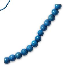 Ημιπολύτιμη Πέτρα Χαολίτης Χάντρα Μπίλια Στρογγυλή 8mm (~49τμχ/κορδόνι) - Μπλε του Ουρανού ΚΩΔ:72239024.008-NG