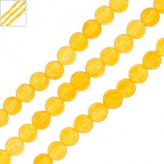 Ημιπολύτιμη Πέτρα Νεφρίτης Χάντρα Στρογγυλή 4mm (~92τμχ) - Κίτρινο ΚΩΔ:72332013.007-NG