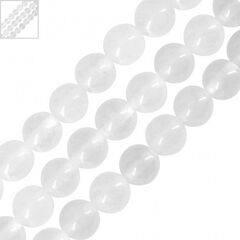 Ημιπολύτιμη Πέτρα Νεφρίτης Χάντρα Στρογγυλή 8mm (~47τμχ) - Άσπρο ΚΩΔ:72332015.027-NG