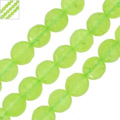 Ημιπολύτιμη Πέτρα Νεφρίτης Χάντρα Πολυεδρική 8mm (~48τμχ) - Πράσινο Ανοιχτό ΚΩΔ:72332018.013-NG