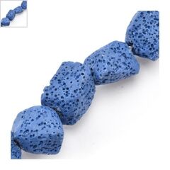 Λάβα Άμμου Χάντρα Ακανόνιστη 17x15mm - Μπλε ΚΩΔ:84030037.001-NG