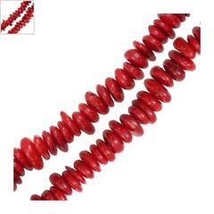 Κοράλλι Μπαμπού Χάντρα Ακανόνιστη (~9mm) (Ø1mm) (~110τμχ) - Κόκκινο ΚΩΔ:89001022.001-NG