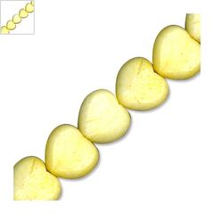 Κοράλλι Μπαμπού Στοιχείο Καρδιά Περαστή 20mm (~22τμχ) - Κίτρινο ΚΩΔ:89002004.039-NG