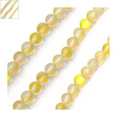 Σπεκτρολίτης Οπάλιο Χάντρα Στρογγυλή 8mm (~48τμχ/κορδόνι) - Κίτρινο Ιριδίζων ΚΩΔ:72333002.007-NG