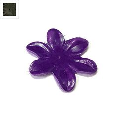 Δερμάτινο Στοιχείο Λουλούδι 55mm - Μαύρο ΚΩΔ:77010038.001-NG