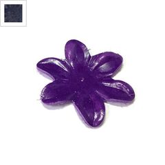Δερμάτινο Στοιχείο Λουλούδι 55mm - Μπλε Σκούρο ΚΩΔ:77010038.016-NG