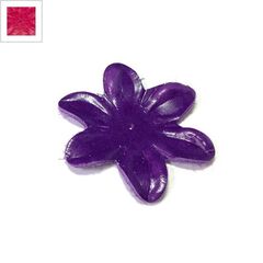 Δερμάτινο Στοιχείο Λουλούδι 55mm - Φούξια ΚΩΔ:77010038.045-NG