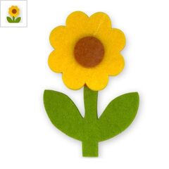 Τσόχα Στοιχείο Λουλούδι 50x68mm - Κίτρινο ΚΩΔ:77080274.002-NG