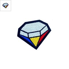 Υφασμάτινο Στοιχείο Θερμοκολλητικό Διαμάντι 56x48mm - Μαύρο/Άσπρο/Multi ΚΩΔ:77120068.001-NG