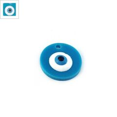 Πλέξι Ακρυλικό Μοτίφ Στρογγυλό Μάτι με Σμάλτο 17mm (Ø1.8mm) - Τυρκουάζ/Άσπρο/Γαλάζιο/Μαύρο ΚΩΔ:71440005.002-NG