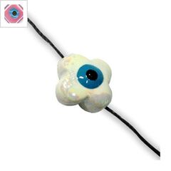 Κεραμικό Χάντρα Σταυρός Μάτι Περαστό με Σμάλτο 16mm (Ø2.8mm) - Ροζ Απαλό/Μπλε/Μαύρο ΚΩΔ:A1090.000446-NG