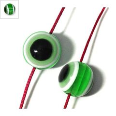 Πολυεστερική Χάντρα Μάτι 12mm - Ανοιχτό Green ΚΩΔ:71010144.003-NG