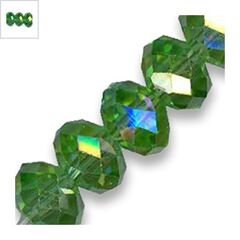 Γυάλινη Χάντρα Ροδέλα Κρυσταλλάκι Πολυγωνικό 14x10mm (~36τμχ) - Περίδοτο ΑΒ ΚΩΔ:75040292.053-NG