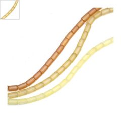 Γυάλινη Χάντρα Σωληνάκι (~4mm) (~75τμχ/40cm/κορδόνι) - Σαμπανιζέ ΚΩΔ:75040383.002-NG