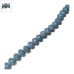 Γυάλινη Χάντρα Ροδέλα Κρυσταλλάκι Πολυγωνικό 4x3mm (~150τμχ) - Μπλε ΚΩΔ:75040344.001-NG