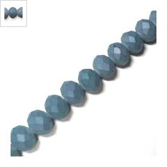 Γυάλινη Χάντρα Ροδέλα Κρυσταλλάκι Πολυγωνικό 6x4mm (~100τμχ) - Μπλε ΚΩΔ:75040345.001-NG
